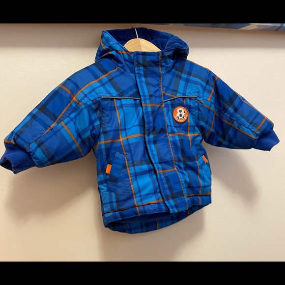 Baby boy winter jacket w/hood and fleece. 6-12mos - Picture 2 of 5